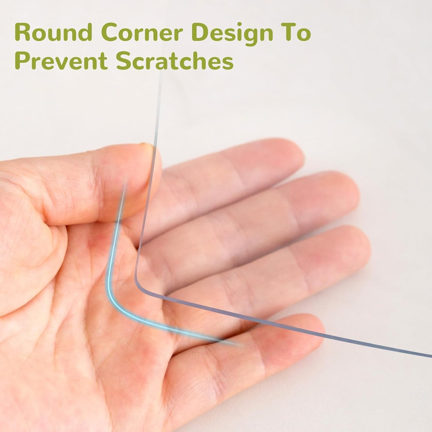 20 x 60 Inch Clear Table Cover Protector, Clear Table Protector for Dining Room Table, 1.5mm Plastic Table Cover, Waterproof Table Pad for Kitchen, Office