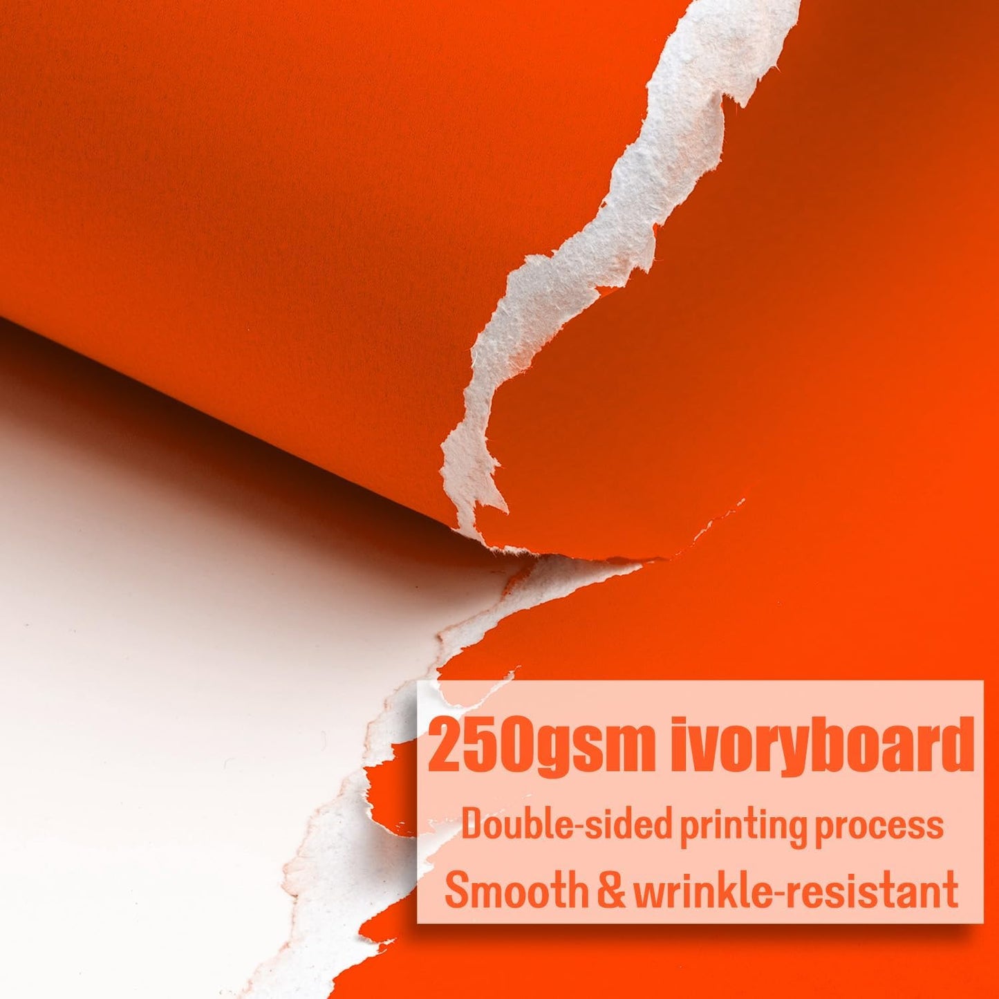 Colored Cardstock 8.5 in x 11 in,56 Sheet Fluorescent Neon Index Paper 250 GSM/90 LB HeavyWeight Card Stock Set of 7 Colors for Cutting DIY Art Craft