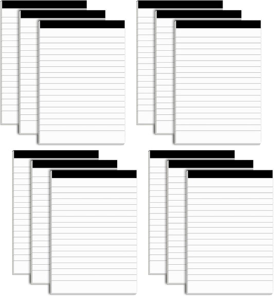 12 Pack Note Pads Refills 4 x 6 Inch Memo Pads Writing Pads, White Small Notepads Scratch Pads Mini Notepad with 30 Sheets Lined Paper in Each Pad