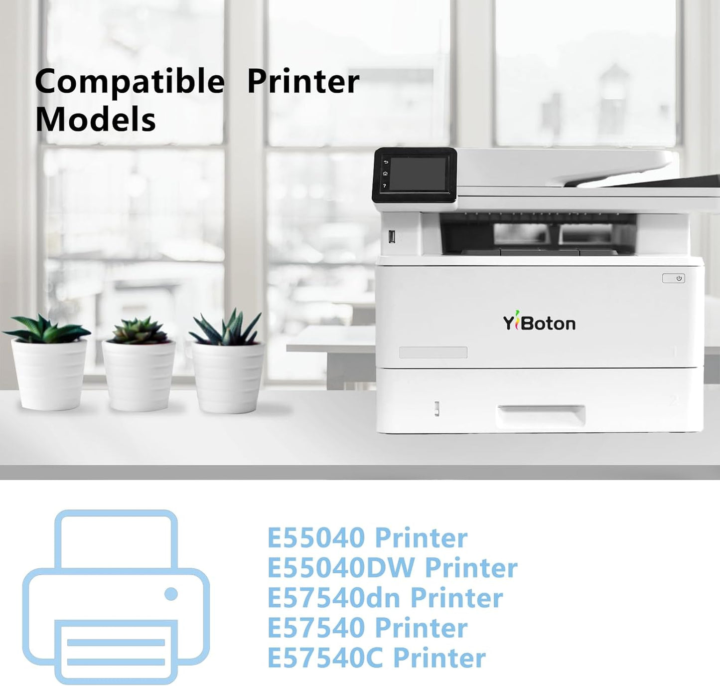 High Yield W9060MC W9061MC W9062MC W9063MC Toner Cartridge Replacement for HP Managed E55040DW E57540dn E57540C Printer(4-Pack Black Cyan Magenta Yellow)