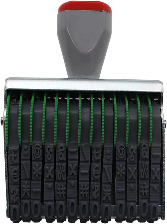 13 Digits Office Stamps,Rubber Number Stamp Business Stamps Changeable Stamp Rolling Wheel Stamp Date Stamp,Multi- Functional Creative Symbol Office Personalized Custom Logo Stamp