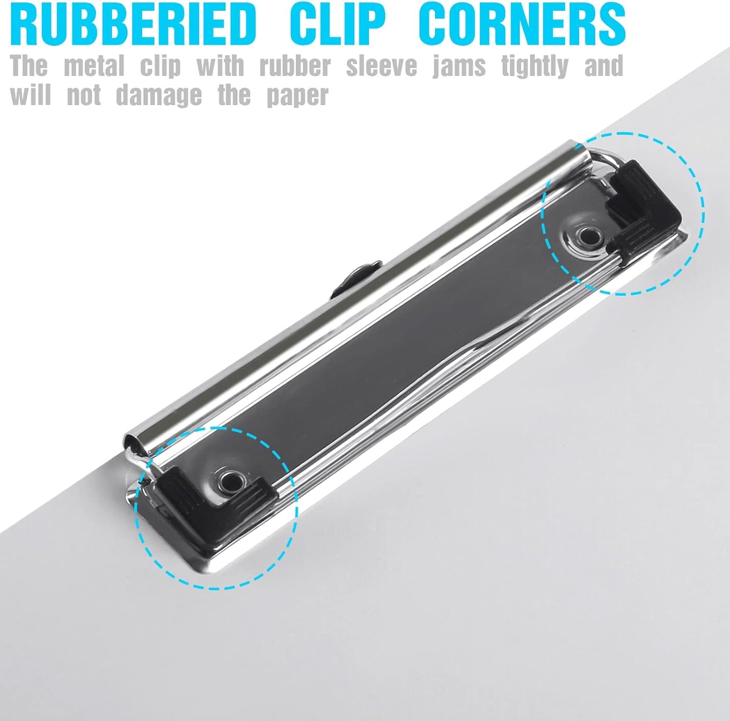 Dry Erase Clipboards, HERKKA 32 Pack Hardboard Office Whiteboard Clipboards Low Profile Clip Standard A4 Letter Size, ECO Friendly, Size 12.5 x 9 Inch