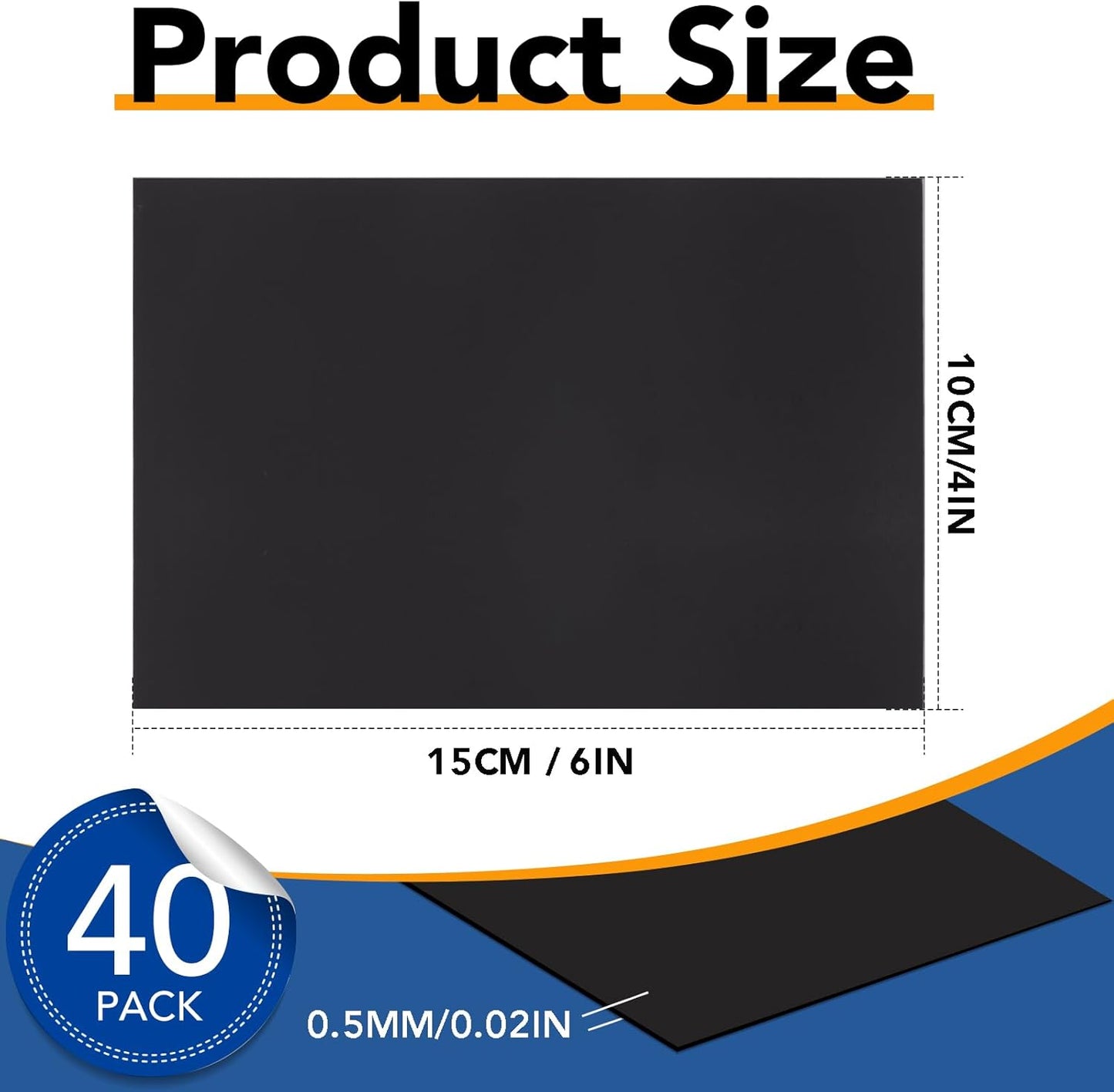 DIYMAG Magnetic Adhesive Sheets, |4" x 6"|, 40 Pack Cuttable Magnetism Sheet, Flexible Magnet with Adhesives for Crafts, Photos, Easy Peel and Stick