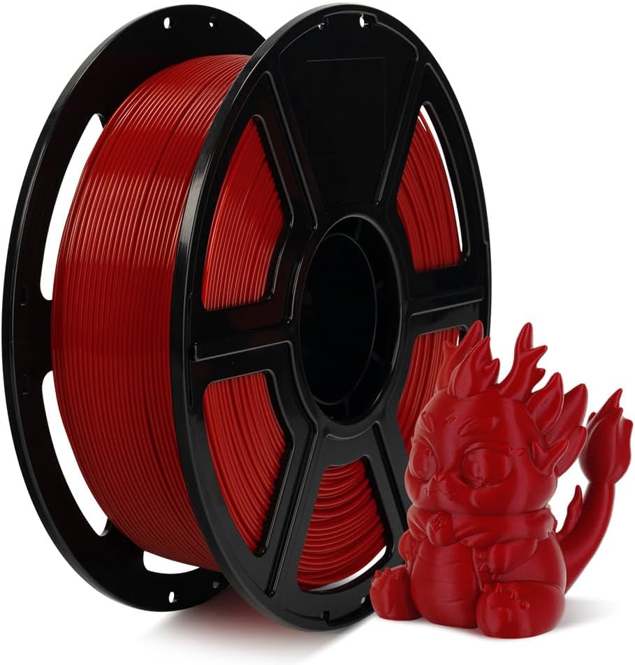 FLASHFORGE Rapid PLA Filament 1.75mm, High Flow Speedy 3D Printer Filament, Experience Exceptional Performance with 500mm/s High-Speed Printing, Neatly Wound & Top-Notch Filament (Ruby Red)