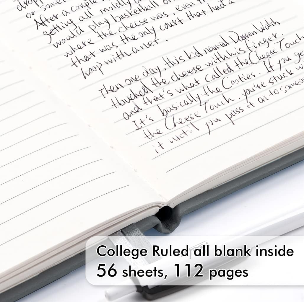 feela 15 Pack Pocket Small Notebooks Bulk, Mini Cute Notepads Hardcover College Ruled Lined Journals with Pen Holder for School Business Memos, with 15 Black Pens, 3.5”x 5.5”, A6, Gray