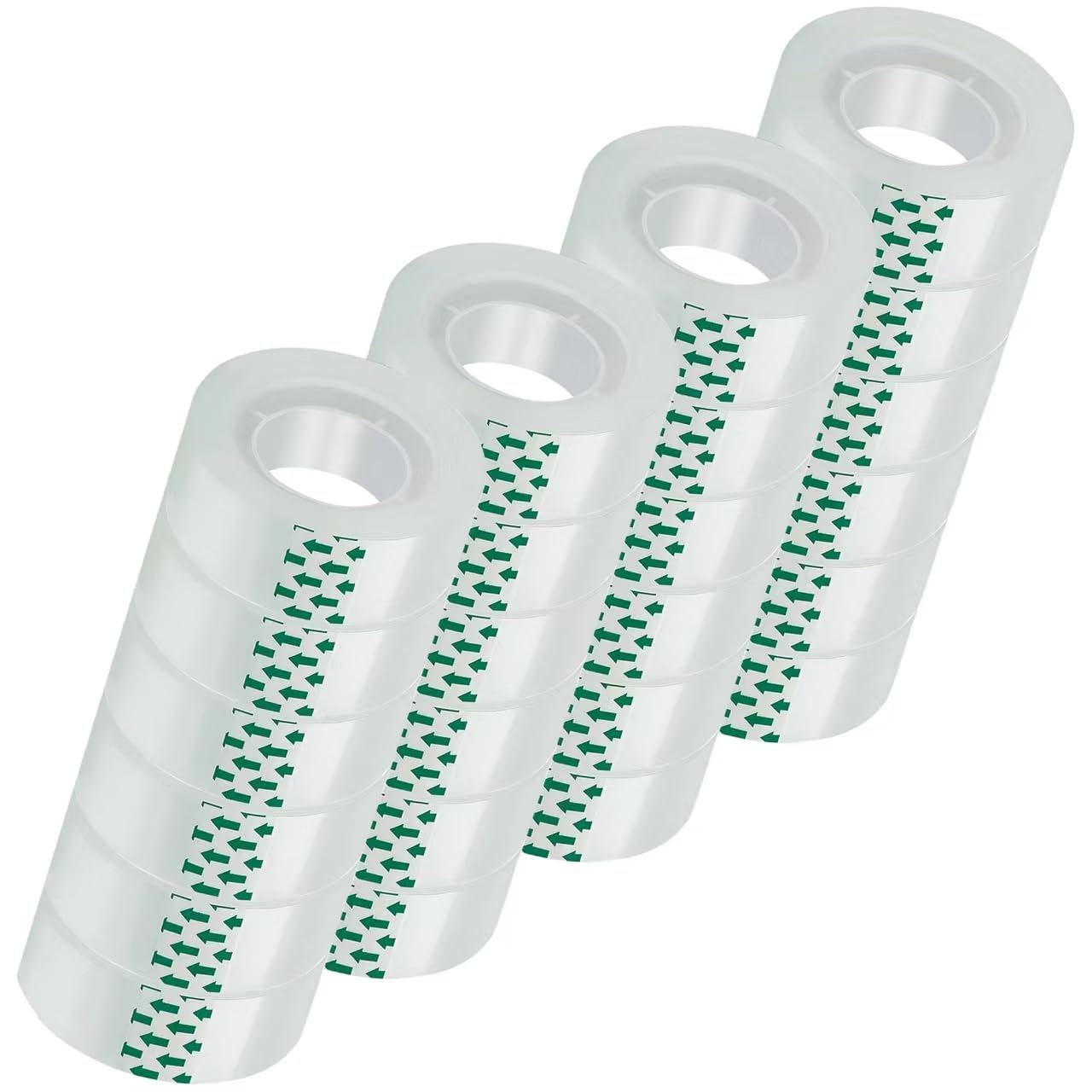 24 Rolls Clear Tape, Transparent Tape Refills, Gift Wrap Tape 3/4 * 1000 inch for Gift Wrapping for Office, Home, School