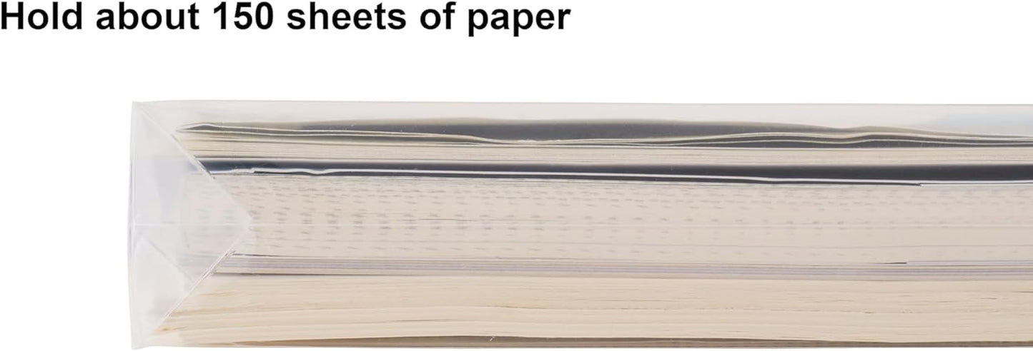 8.5 x 11 Letter Sized Clear Plastic Envelopes with Expanding Gusset Document File Storage Holder 20 Pack Hook Loop Closure