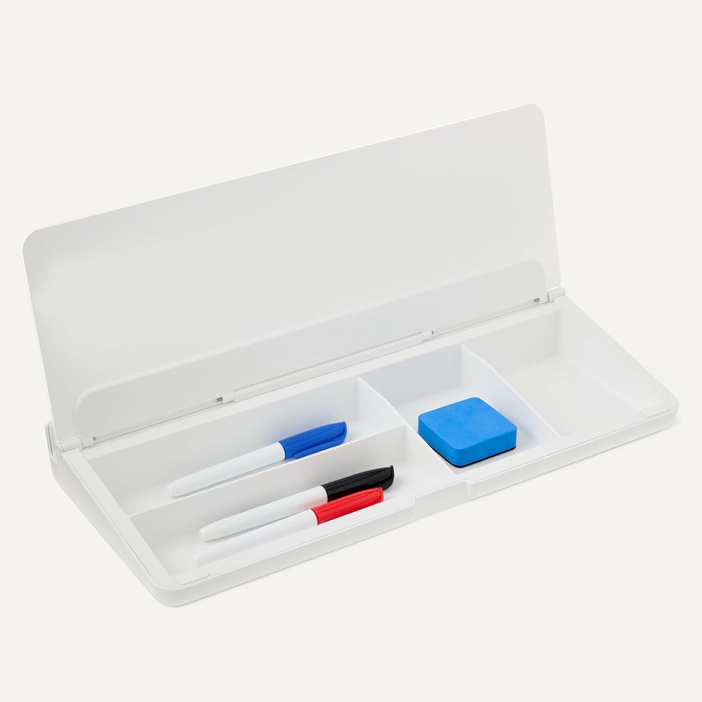 Amazon Basics Desktop Dry Erase Whiteboard with Organizer and Accessories, 15.7 x 5.4 inches, 1 Pack, White