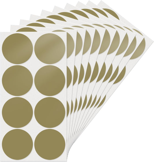 Gold Dot Stickers 2 Inches Round Sticker, Circle Colored Labels Color Coding Labels for Office Classroom Toddlers Activity 80 Pieces