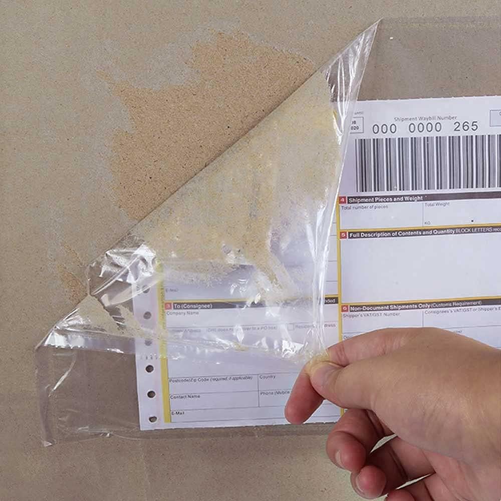 7.5'' x 5.5'' Packing List Pouches, Shipping Label Envelopes Clear Adhesive Top Loading Packing List - 200 Packs