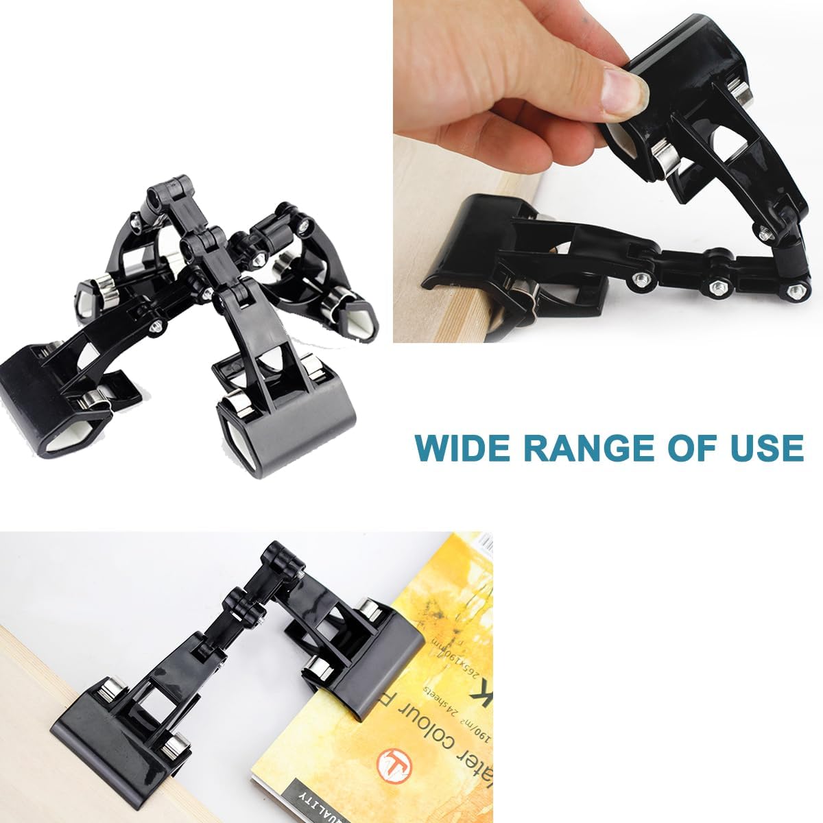 5pcs Sign Clips Clip Holder Sign Holder Clip Paper Holder for Table Top Clip On Sign for Paper Holder Computer Monitor Handy Artist Supplies Holder(5pcs Black)