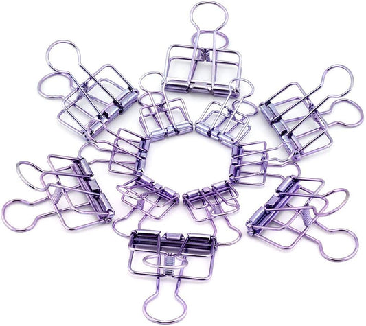 40-Pack Multi-purpose Metal Wire Binder Clip Set,20pcs 2.25 Inch & 20pcs 1.57 Inch Paper Metal Clips,for Home Office Supplier School Accessories - Purple