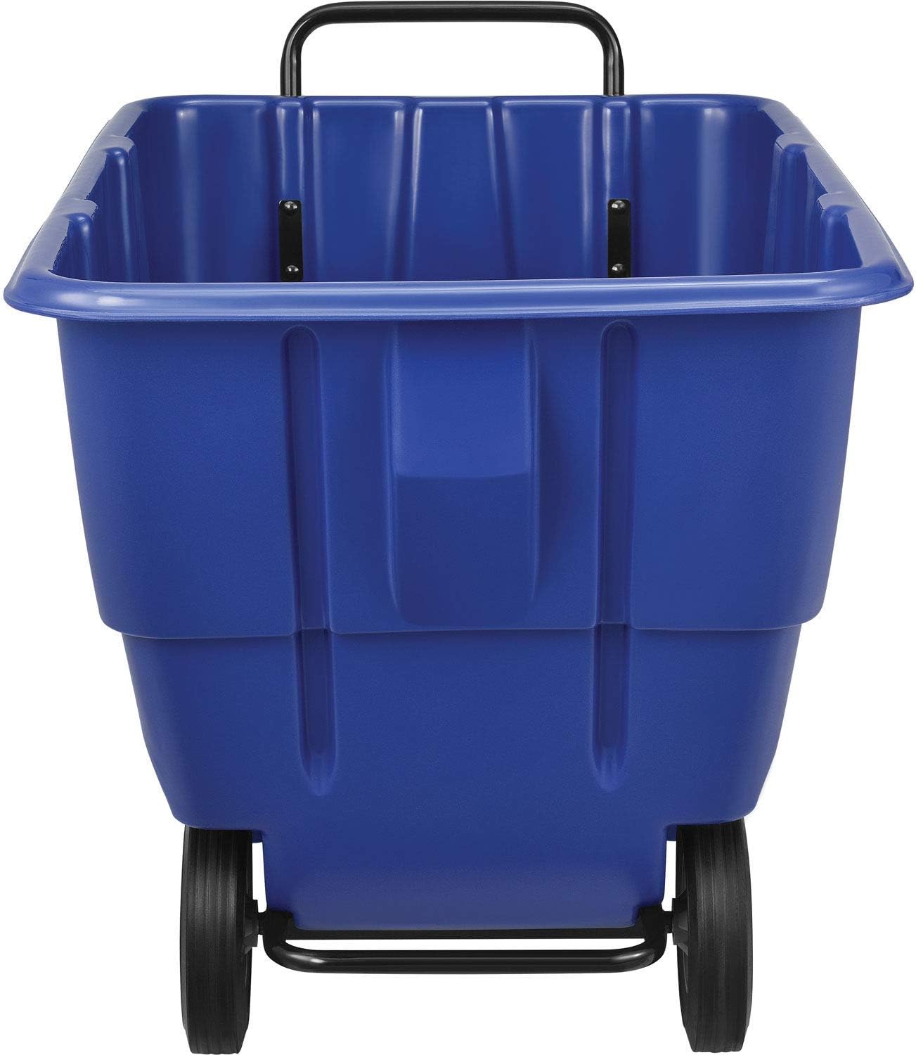Global Industrial Standard Duty Plastic Recycling Tilt Truck 1/2 Cubic Yard Capacity 850 Lb. Capacity, Blue, Cart for Construction Commercial Industrial Transportation