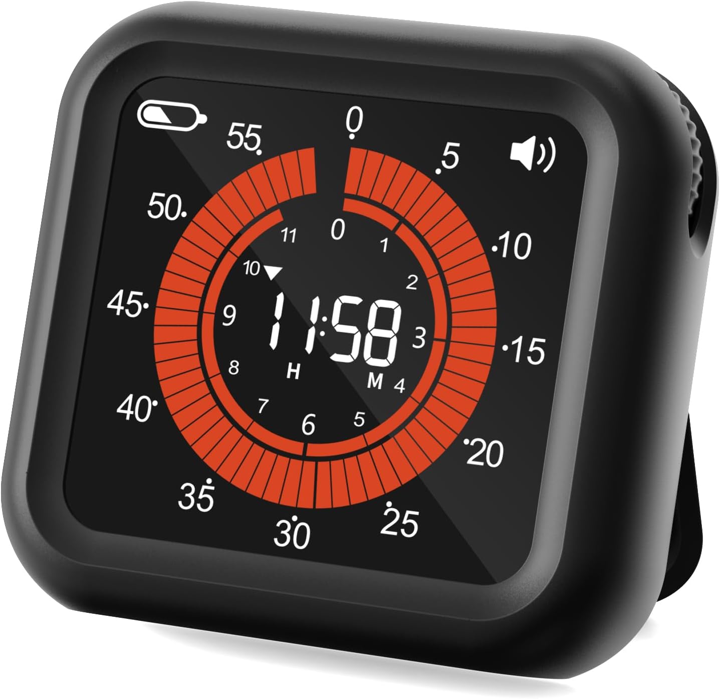 Digital Visual Timer - Large Display Magnetic Countdown Timer with Adjustable Volume and Brightness, 11H59M Memory Function for Kitchen, Classroom, Study Time Management, Seniors & Teachers