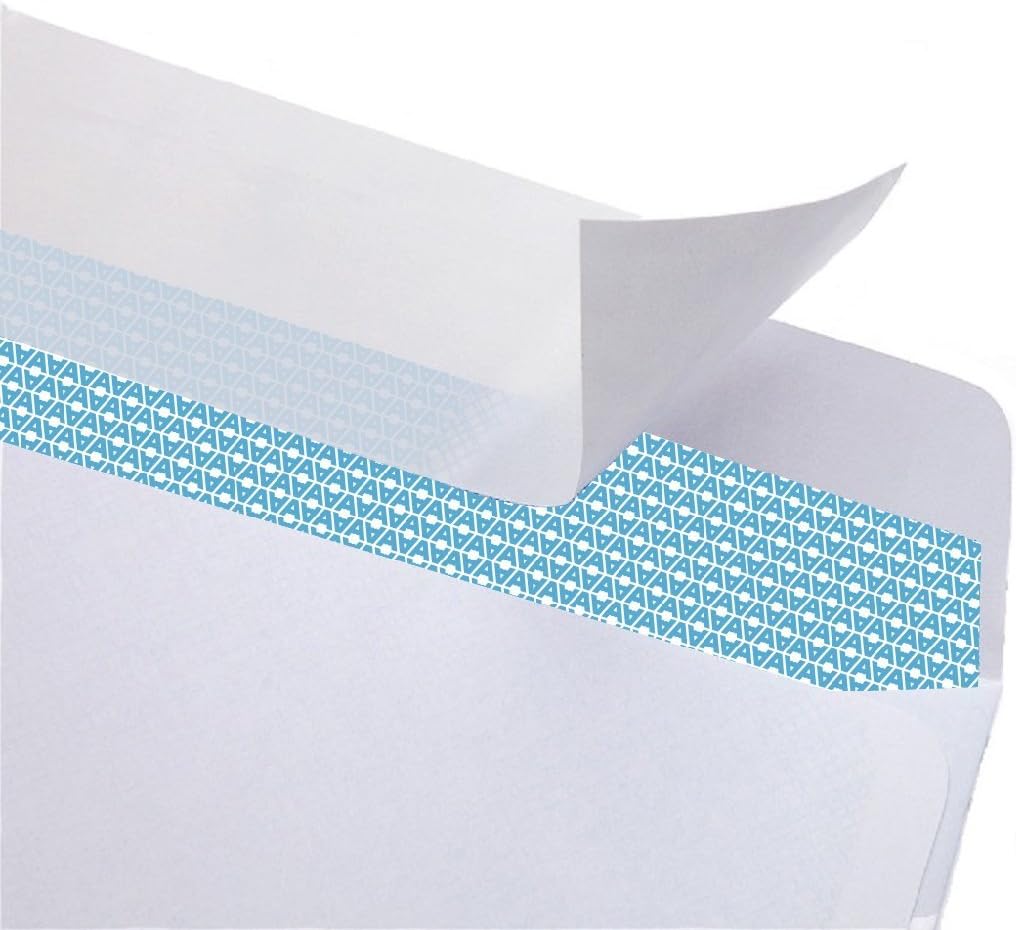 Aimoh 1000#10 Single Left Window SELF Seal Security Envelopes - Super Strong Quick-Seal Self Sealing Closure, Security Tinted, Size 4-1/8 x 9-1/2 Inches, 24 LB - 1000 Count (35210)