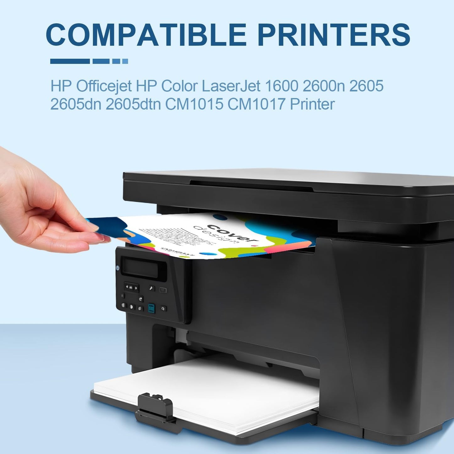 124A Toner Cartridges 4 Pack(with Chip) Remanufactured Compatible for 124A Q6000A Q6001A Q6002A Q6003A 124A Toner use for Color 2600n 1600 2605 1015 1017 Series Printer(Black Cyan Magenta Yellow)