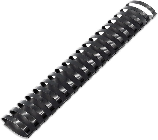 Binditek 50 Pack Plastic Binding Comb Spines, 1-1/2 Inch Diameter, 310 Sheet Capacity, 19 Ring, for Letter Size, Black, for Students and Coworkers