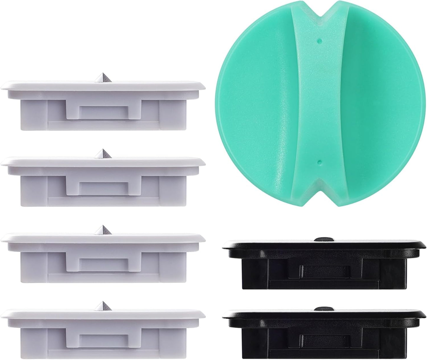 6-Pack Trimmer Replacement Blades for Fiskars Paper Trimmer, Replacement Blade for All Series of Fiskars/Portable&Precision Trimmer,Arts and Crafts,4 Cutting&2 Scoring Blades,Slider,Ice Blue