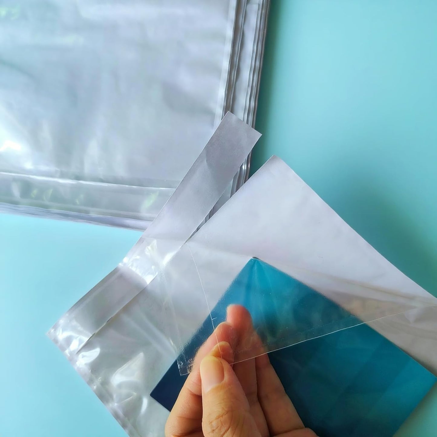 200PCS 9.5" x 12" Self-Adhesive Packing List Envelopes, Clear Mailing Labels for Envelope, Plastic Waterproof Shipping Pouch Enclosed Bags Fit 8.5x11 inch Packing Slip Label Invoice Sleeves