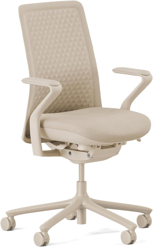 Branch Verve Chair - High Performance Executive Office Chair with Contoured Seat Back and Adjustable Lumbar Rest - High Density Foam Cushion with Aluminum Base - Up to 275 lbs - Wheat