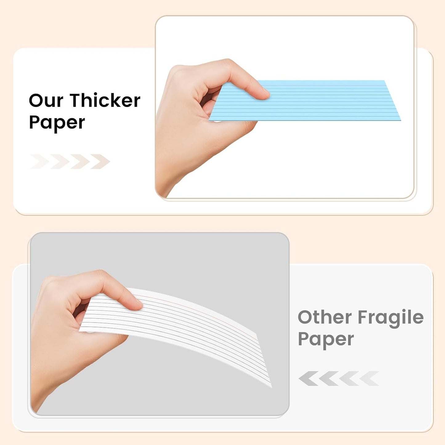 Index Cards 3x5 Inch, 500sheets, Flash Cards,Ruled Lined Colored Note Cards Paper For Studying, Schools Supplies, College, Office And Home Organization, Note Taking Supplies