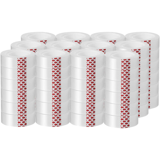 72 Rolls Clear Tape Refills, Bulk Transparent Tape for Dispensers, Stationery Gift Wrap Tape for School, Home, Office, High Viscosity, Odorless, 1 Inch Core, 3/4 x 800 inches