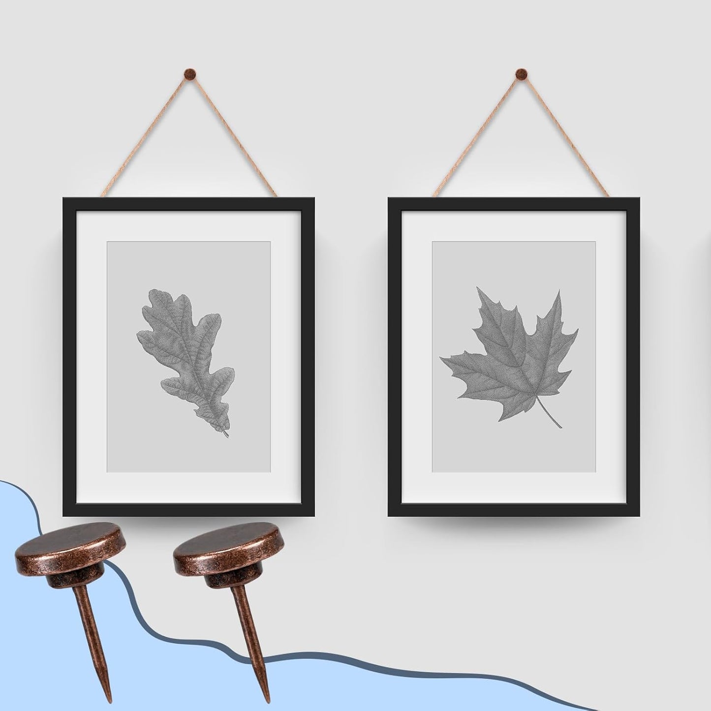 30 Pieces Push Pins, Metal Thumb Tacks for Picture Photo Hanging, Wall Pins for Board Posters Bulletin Maps, Wall Tack for Office Home Decorative(Red Bronze)