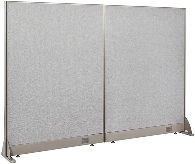 GOF Freestanding Office Partition, Large Fabric Room Divider Panel, 72" W x 48" H