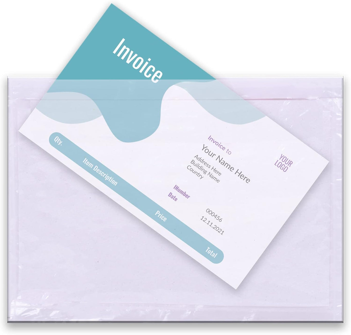 6''x9'' Clear Packing List Envelopes, Top Loading Shipping Label Envelopes Pouches, Adhesive Shipping Label Sleeves/Mailing Pouches for Shipping (50pcs)