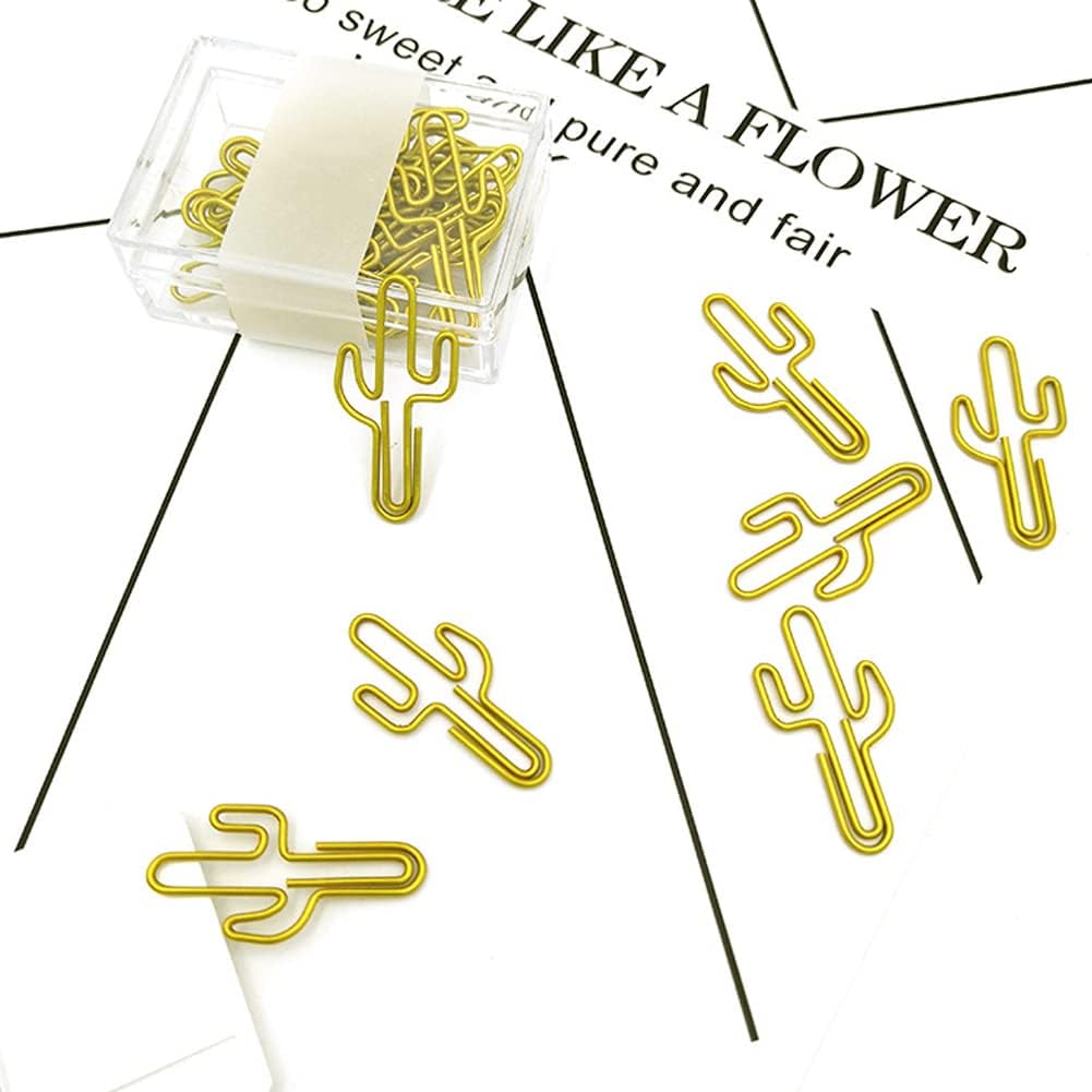 Cute Cactus Paper Clips - 30 Pack Creative Decoration for Home, School and Office by JruiZhp