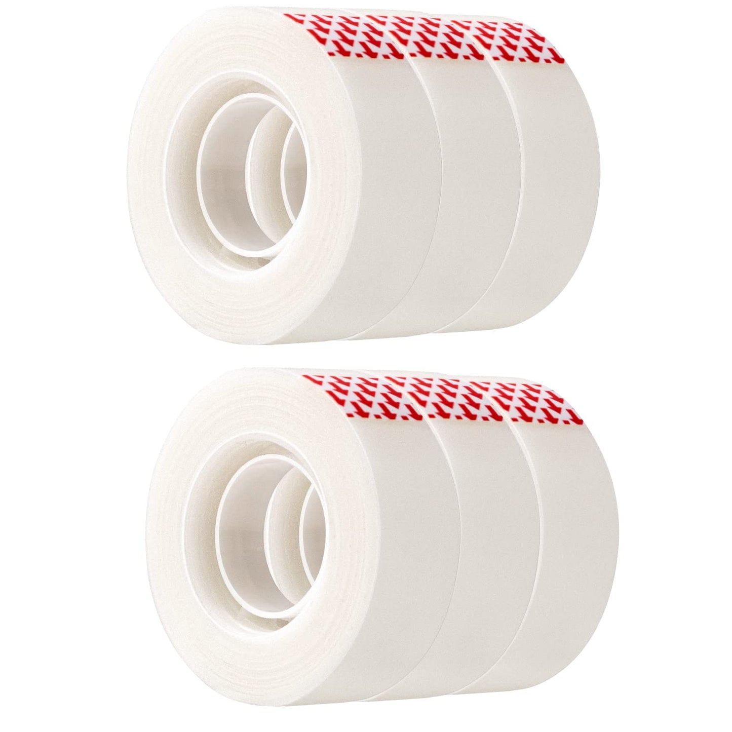 Amazon Basics Matte Finish Tape, 6 Pack, 2.1 x 0.75 inch, Translucent