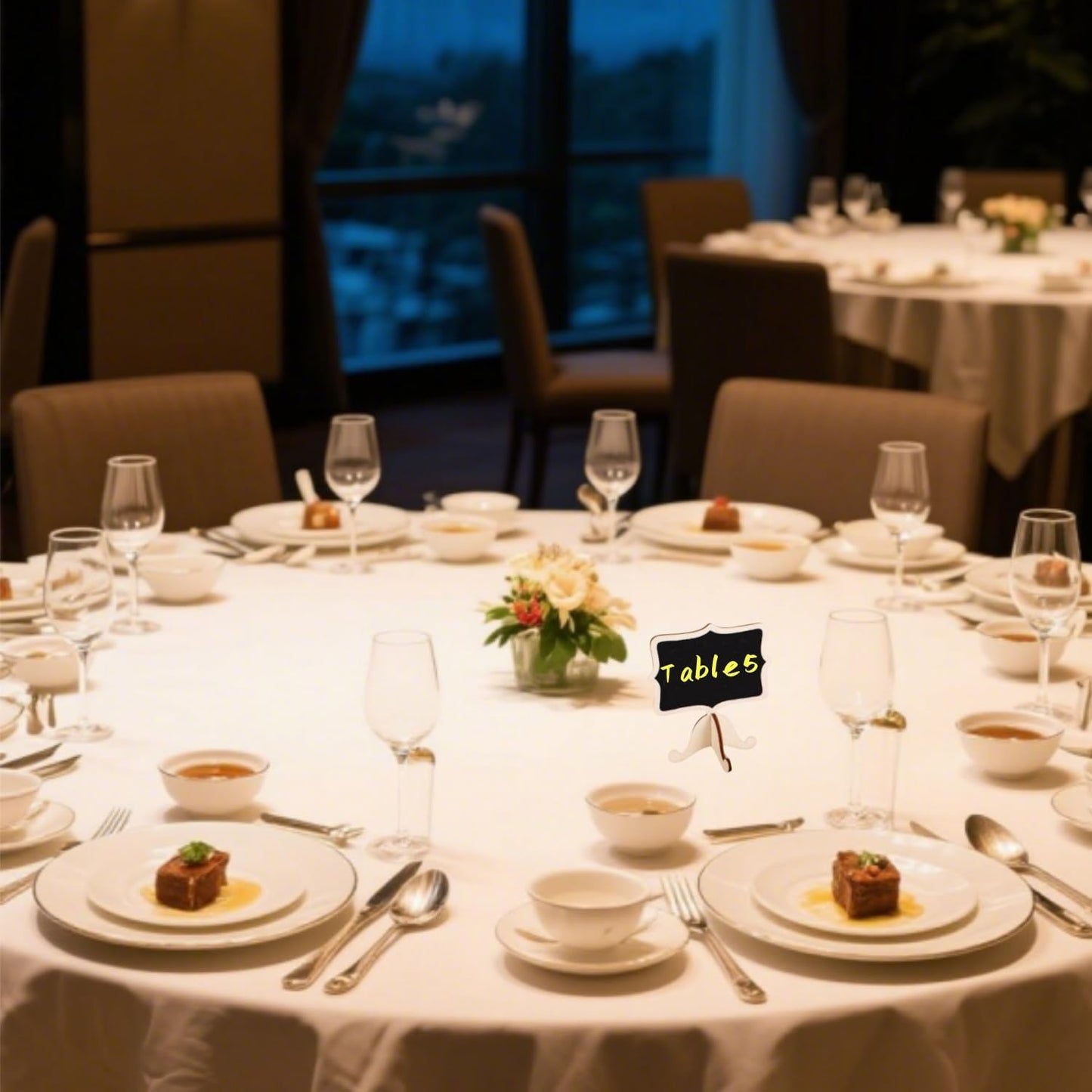 20 Pack Mini Chalkboard Signs Small Reusable Message Boards with Stand for Food Labels Party Buffet, Bakery, Weddings Place Cards Name Tags Table Numbers, with Markers and Blackboard Stickers