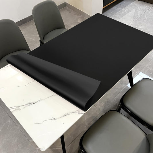 Dining Table Pads - 36x84 Inch Waterproof Easy to Clean Can Conceal Flaws Protector The Table Top from Scratches Used for Dining (Black+Black 36x84)