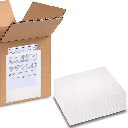 7x10 Inch Packing Slip Envelope Pouches, Mailing Bag Sleeves, Clear White, 7 x 10 inch, Self Adhesive, 1000 Pack