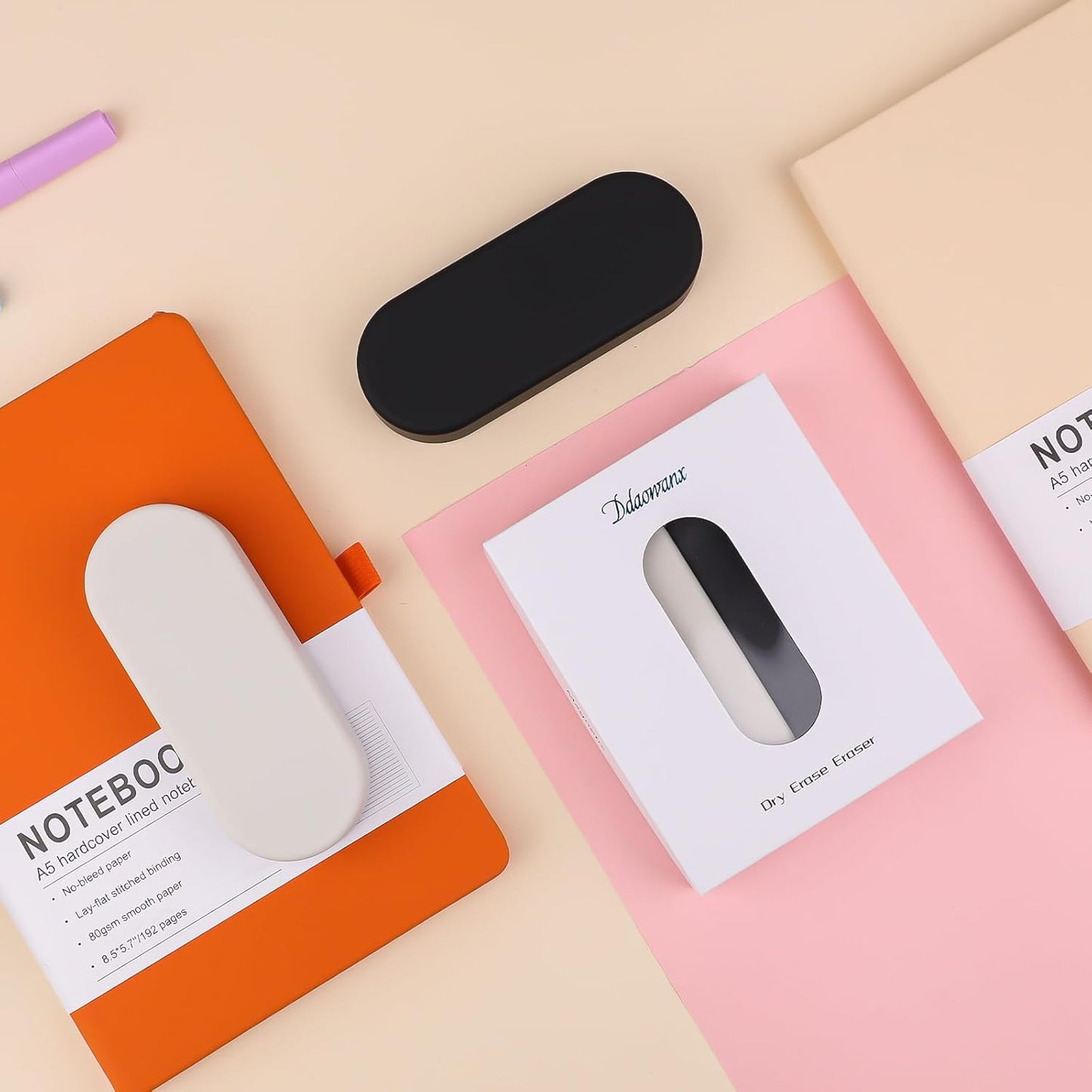 Ddaowanx Dry Erase Erasers, Magnetic Whiteboard Eraser Classroom Must Haves for Students Teachers, School Supplies (2 Pack, White)