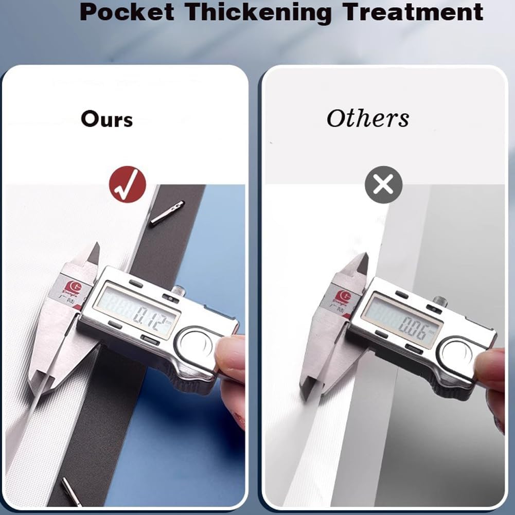 File Folder - 100 Pockets, Durable A4 Letter Size Organizer, Water-Resistant Plastic Dividers, Home/Office/School Document Holder (Blue)