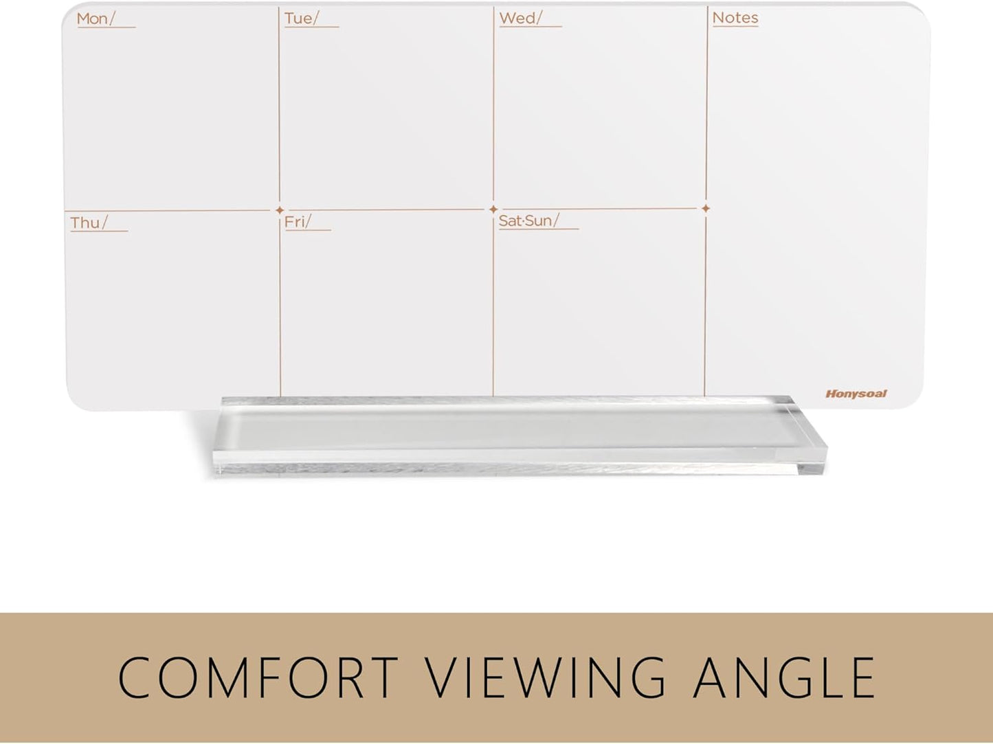 Desktop Whiteboard 12" x 6" Desktop Weekly Planner Whiteboard-Dry Erase Board-Portable Dry Erase Calendar to Do List White Board