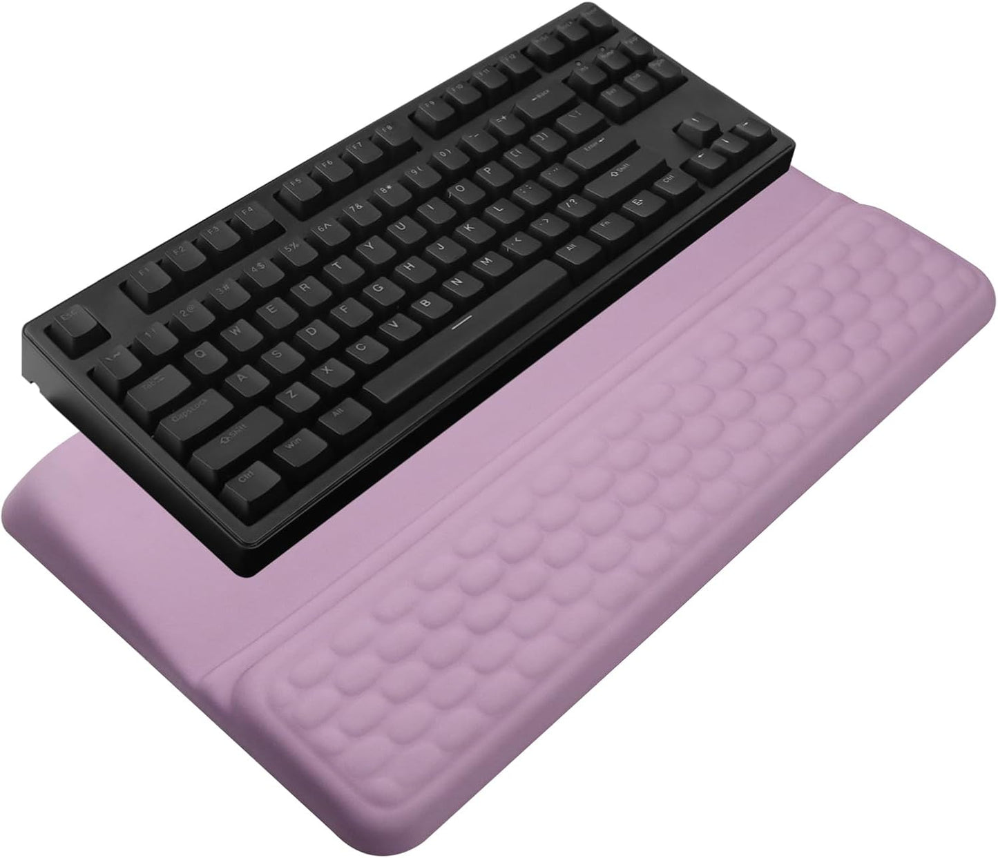 Computer Keyboard Stand with Wrist Rest, Ergonomic Tilted Keyboard Holder - Keyboard Riser with Wrist Pad - Keyboard Tray Support for Office Home - Purple