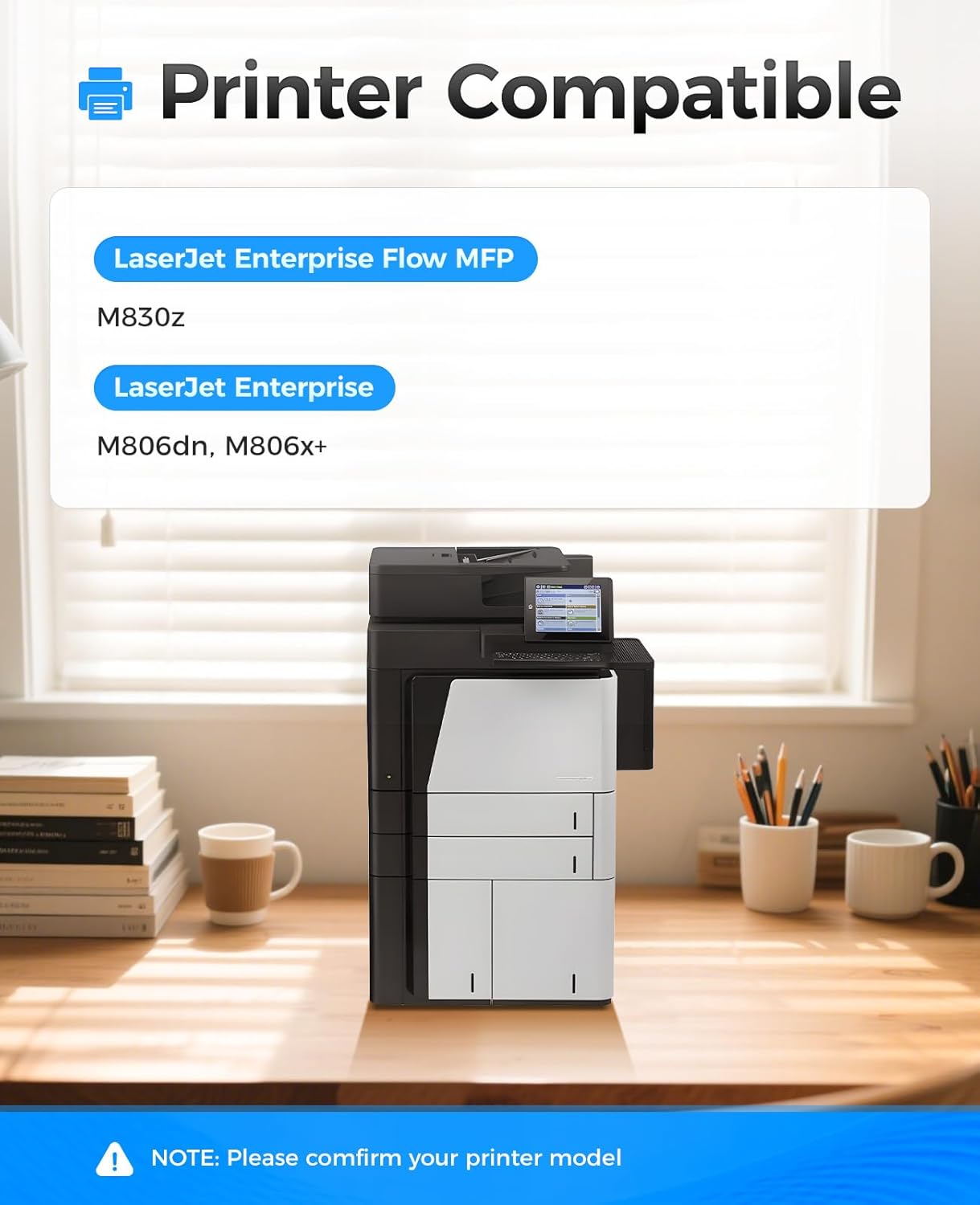 25X CF325X Black Toner Cartridge 1-Pack with Chip High Yield Replacement for HP 25X CF325X Compatible with HP LaserJet Enterprise M806dn M806x+ Flow MFP M830z Printer Ink Copier Scanner (34,500 Pages)