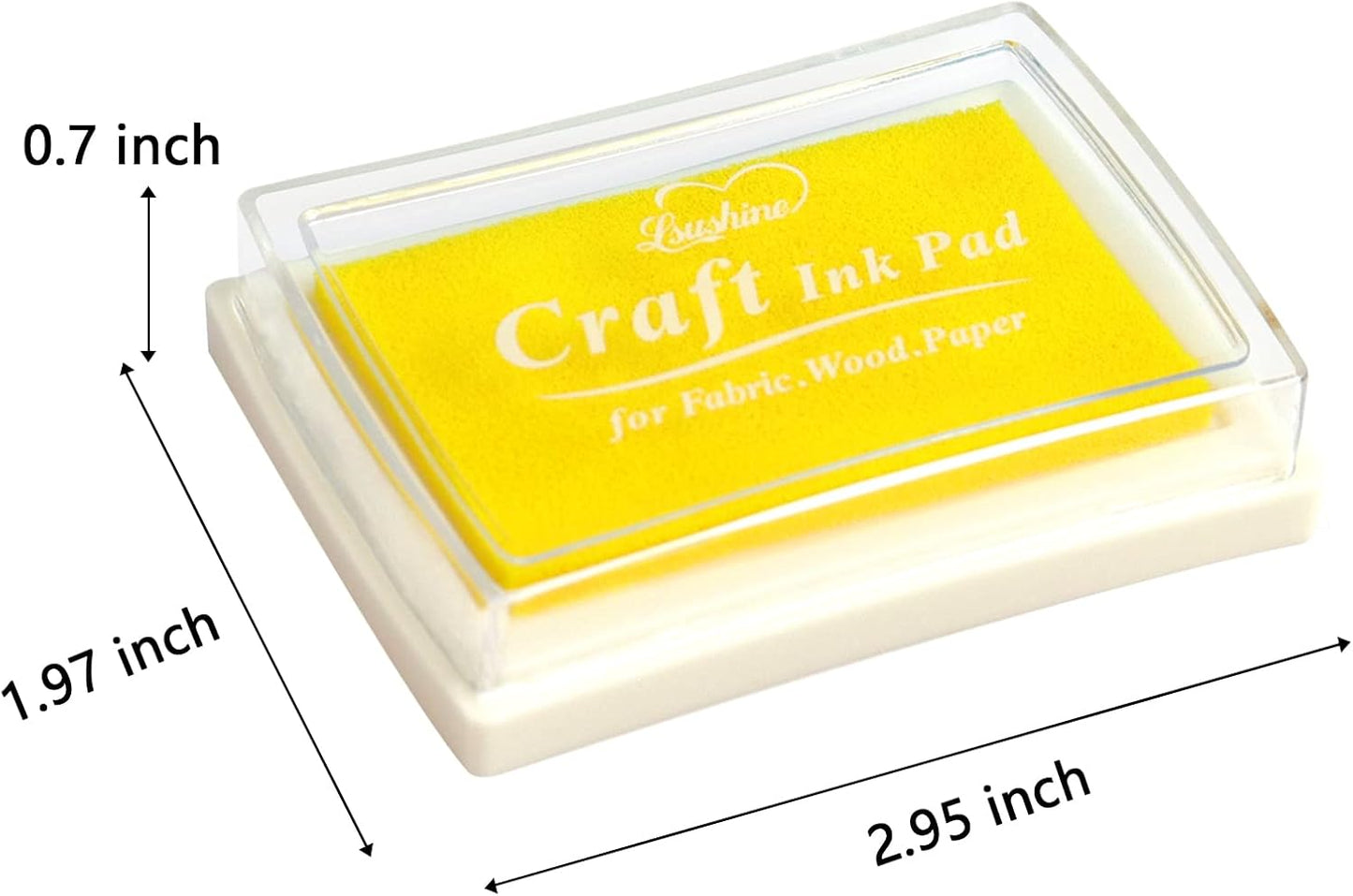 Craft Ink Pad for Rubber Stamps, Paper, Wooden, Fabric, Scrapbooking, Non-Toxic Finger Ink Pads for Kids (Light Yellow)