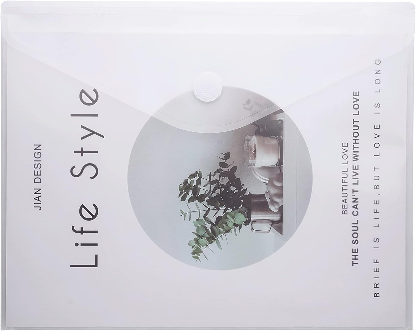 8.5 x 11 Clear Letter Sized Plastic Envelopes Document File Storage Holder 10 Pack Hook Loop Closure (10 Pack)