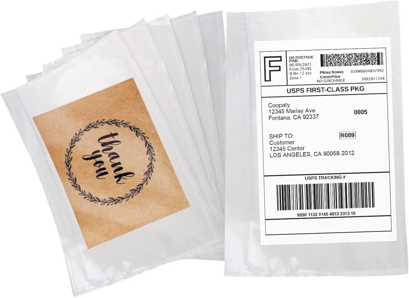 Coopaty Packing List Envelopes 7.5"x5.5" Pouches Invoice Enclosed Adhesive Bags (1000 Pack)