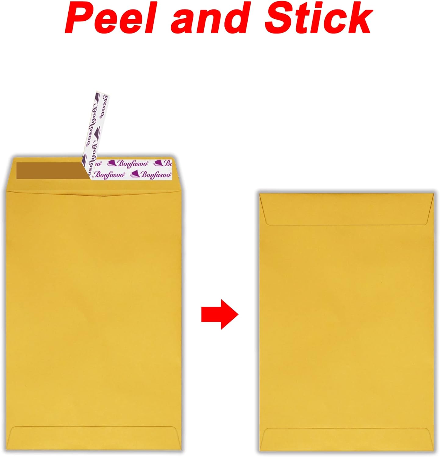 300 Pack 9x12 Brown Catalog Envelopes Peel & Seal Security Mailing Envelopes 120GSM Kraft Paper self Seal Envelopes for Invitations Papers Photos Documents Pictures Papers Files