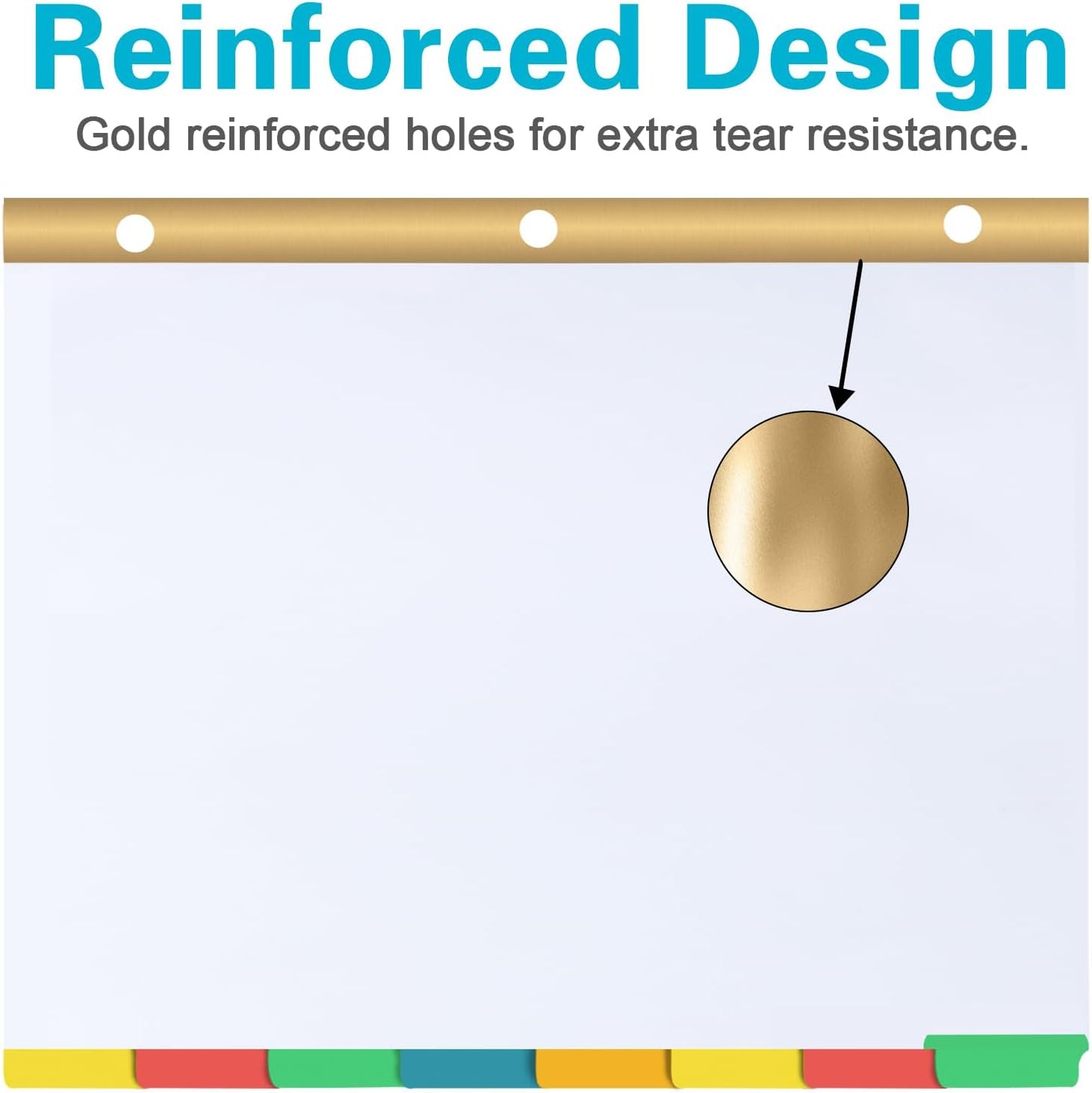 Binder Divider, PANDRI 120 Pack Binder Index White Dividers with 8 Tabs, Letter Size Paper Binder Divider for School Office Home Business