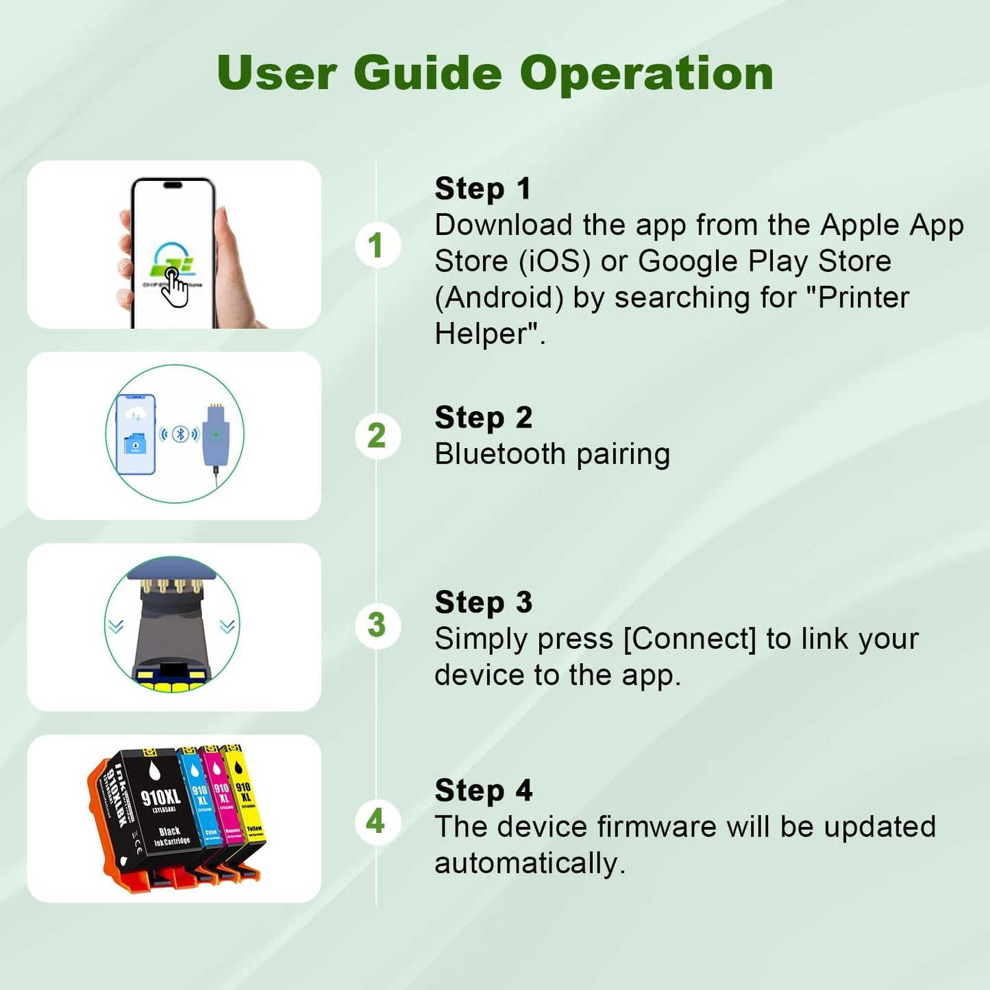 910XL Yellow Ink Cartridges Replacement for HP 910XL 910 XL Ink Cartridges Combo Pack for HP OfficeJet Pro 8010 8015 8018 8020 8022 8025 8028 8035 8030 Printer (910 Yellow 2-Pack)