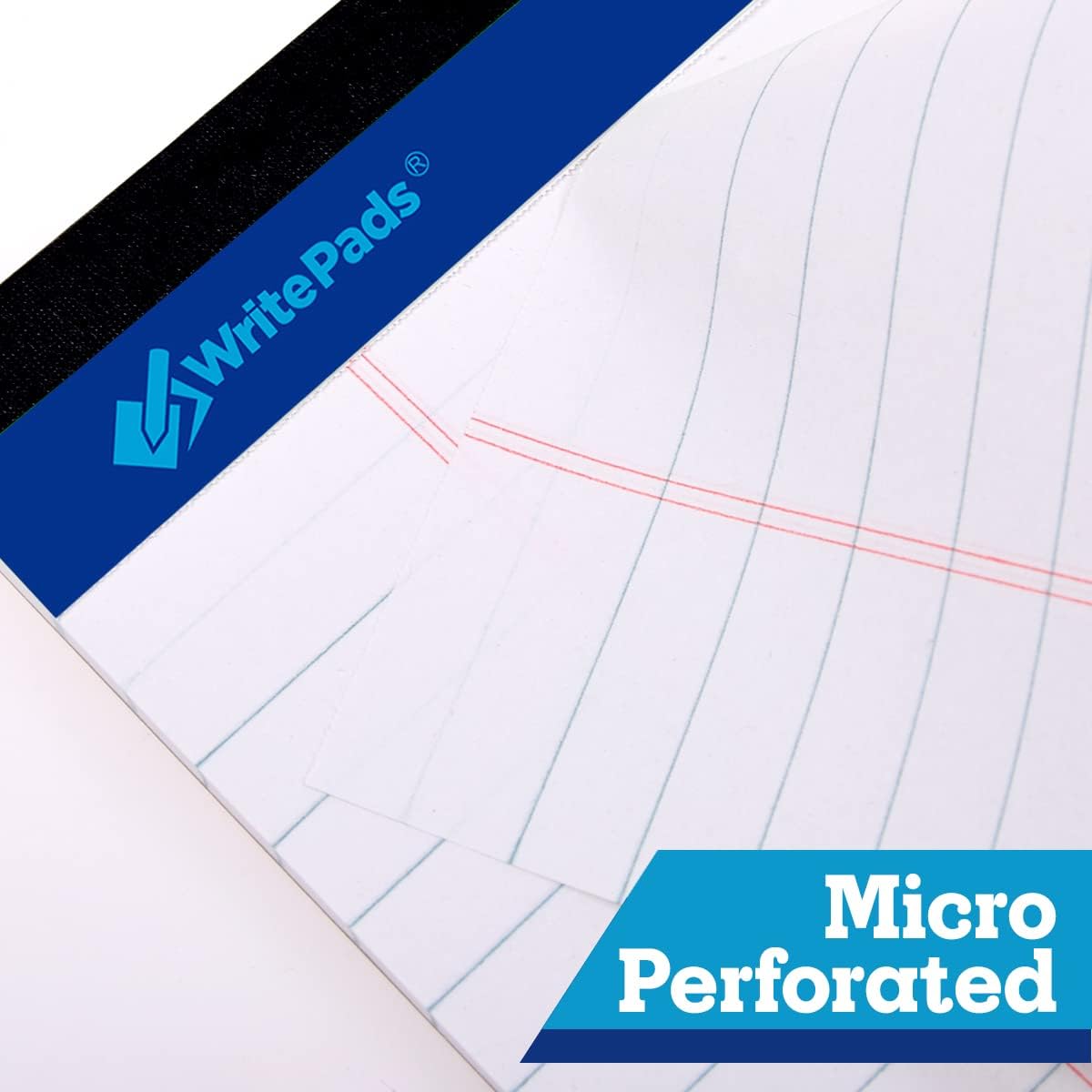 8.5"x11" Legal Pads,Wide Ruled,White Paper,12 Pack,50 Sheets Per Writing Pad,Micro perforated Writing Pad,BL-MWT50W-12PAD