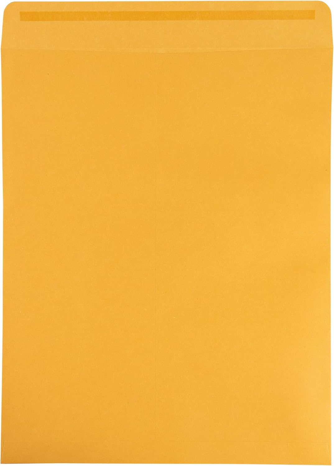 JAM PAPER 11 1/2 x 14 1/2 Open End Catalog Commercial Envelopes with Peel and Seal Closure - Brown Kraft Manila - 100/Pack