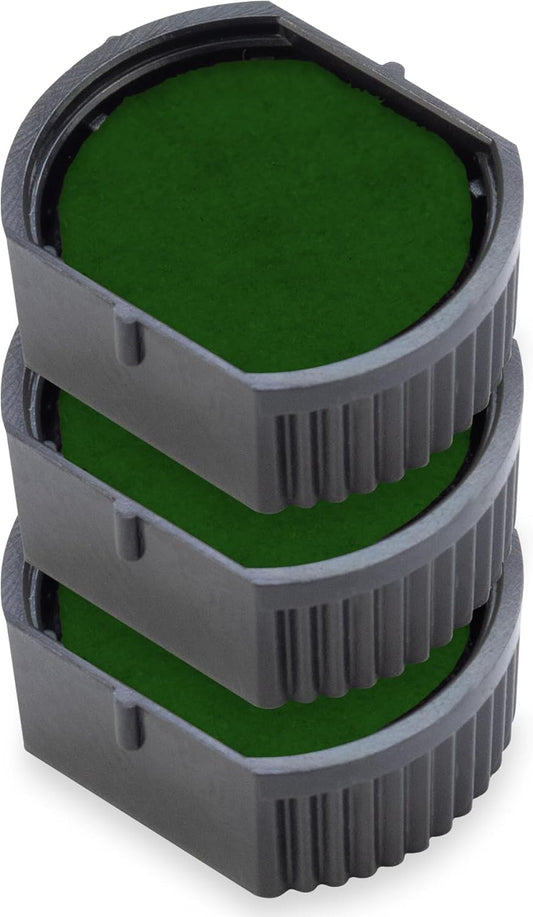 COLOP E/R12 Non-Toxic, Water Based Premium Replacement Pad for Printer R12 Stamp - Pack of 3 - Green