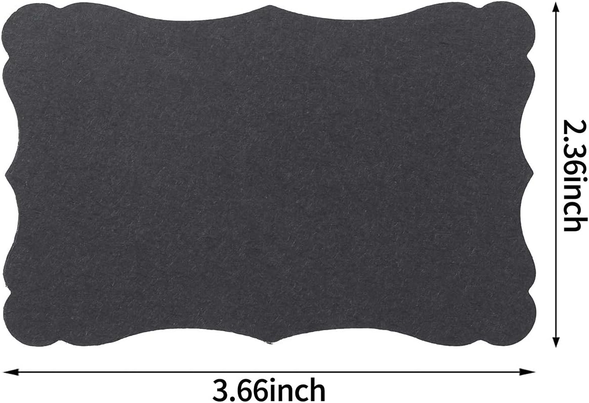 120 Pieces Small Mini Business Cards Vintage Assorted Colors Blank Note Cards Gift Word Card for Business Cards, Gift Cards (Black, 3.66x 2.36 inches)