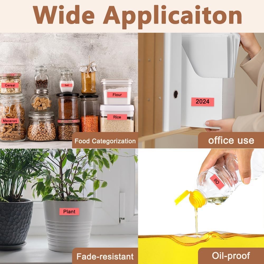 Hehua Tape Tze Tz 18mm 0.7 Laminated Red Compatible for Brother P-Touch TZe-441 TZe441 TZ-441 TZ441 Tape for Ptouch PT D400 D600 D610 P710bt, 3/4'' x 26.2ft Black on Red, 3 Pack